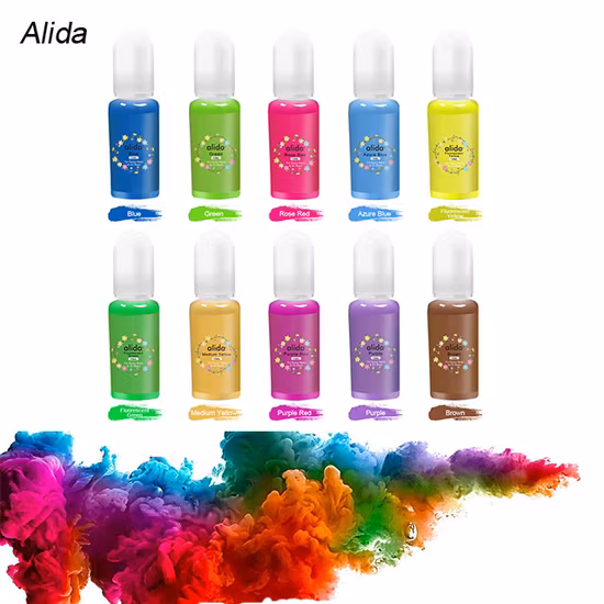 Colors Epoxy Resin Dye Pigment Transparent Resin Color Dye DIY Paint 10 Grams a Bottle Ink