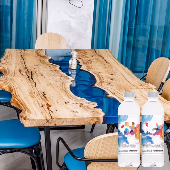 Hot Sale 1kg Epoxy Resin for Wood River Table Liquid Clear Soft Glue Crystal Resin Top Ab Glue for Wood Product